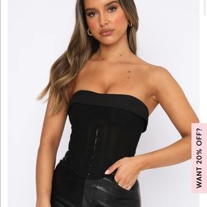 Bad at love bustier in black XS